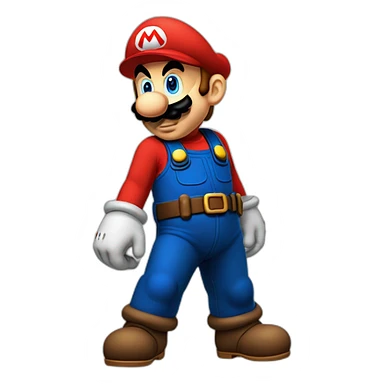 Mario bros junping sticker