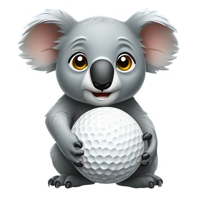 Koala with golf ball sticker
