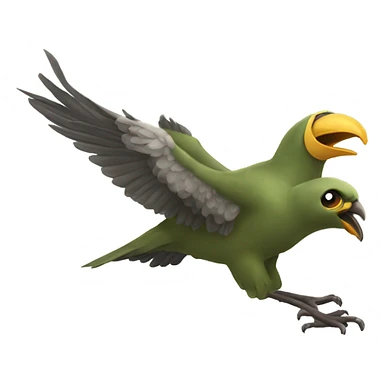 Bird going into war sticker