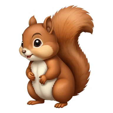 Cute squirrel with huge round butt cheeks sticker