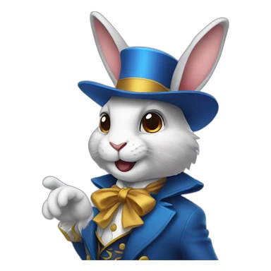 Magician rabbit  sticker