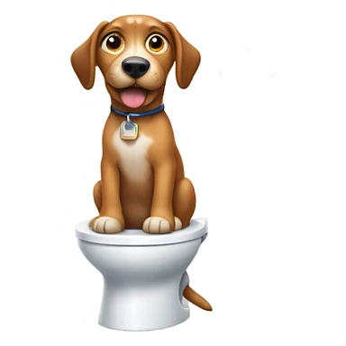 Werner dog on toilet  sticker