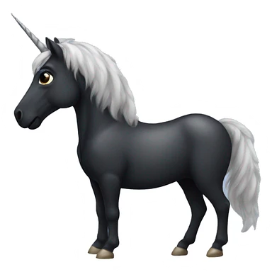 Black unicorn sticker