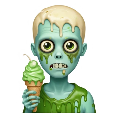 zoombie boy holding ice cream sticker