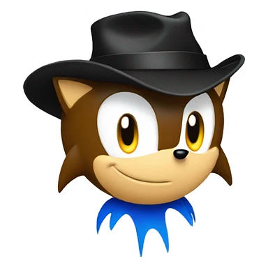 Sonic in a black hat sticker