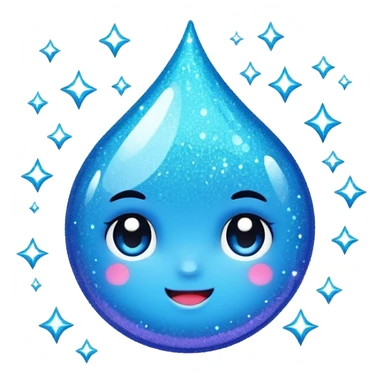  sparkling shiny glitter, with bright sparkles and shimmering particles, simple cute cartoon style sticker