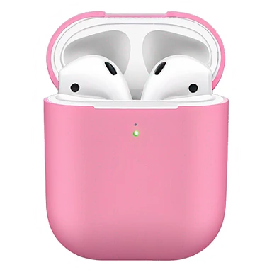 Pink AirPods with case sticker