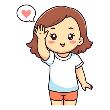 Gianna blowing a kiss sticker