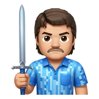Jack Black as Steve from the Minecraft movie sticker