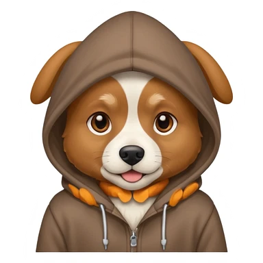 Dog with a hoodie sticker