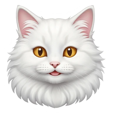 smiling white cat sticker