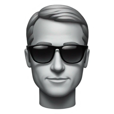 Macron with sunglasses sticker
