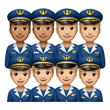 emoji style ship crew where everyone is a capitan sticker
