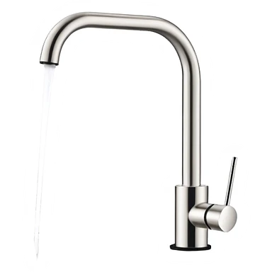 “A slim countertop direct-flow water purifier without water tank, minimal white design with a single faucet, standing on a kitchen counter, soft lighting, modern style” sticker