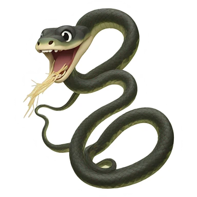 snake as a noodle sticker