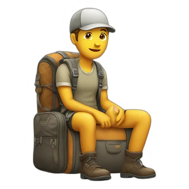 traveler-sitting sticker