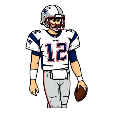 Tom Brady with brown nose sticker
