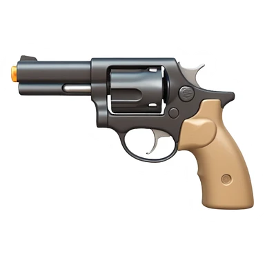 A 3D iOS emoji-style close-up of an index finger pulling a pistol's trigger, showing only the hand and the trigger area inside the trigger guard; stylized, non-realistic toy-pistol look, glossy Apple-style finish, clean white background.
 sticker