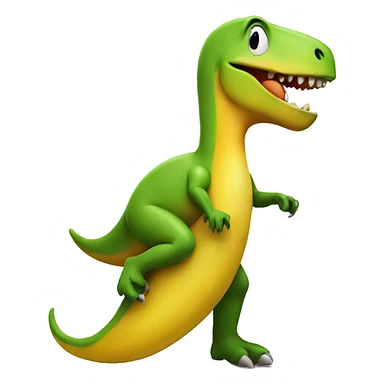Dinosaur on a banana  sticker