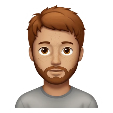 Man with some freckles light skin brown hair some scruff sticker