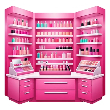 pink beauty store sticker