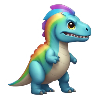 tyrannosaurus-unicorn-rainbow-cute sticker