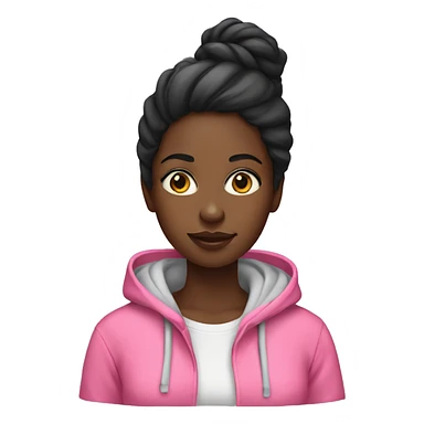 black girl wi the pink hoodie sticker