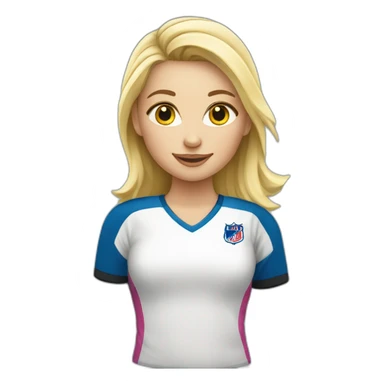 Blond Girl hockey player sticker