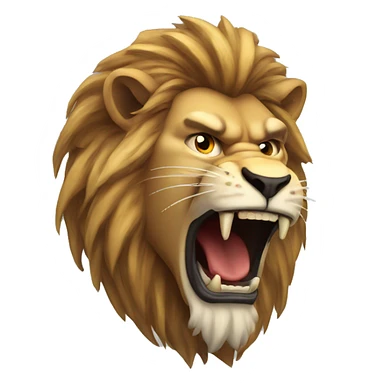 angry-lion" sticker