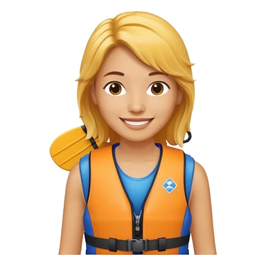 woman canoeist sticker