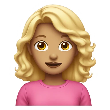 Blonde girl with pink clothes sticker
