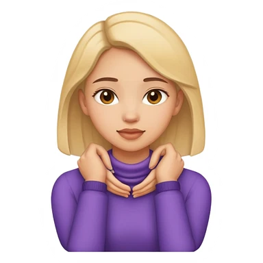 girl with hands around neck  sticker