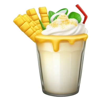 Coctel de elote con crema, queso en polvo, chile en polvo en un vaso de unicel, sin elementos verdes. Comida mexicana callejera. sticker