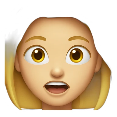 female face screaming sticker