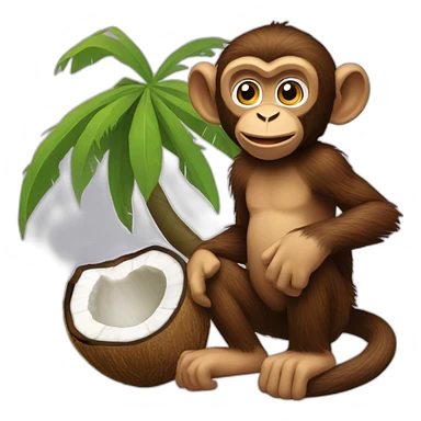 Coconut monkey pc Gamer sticker