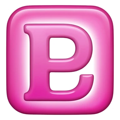 mix color pinks letter p sticker