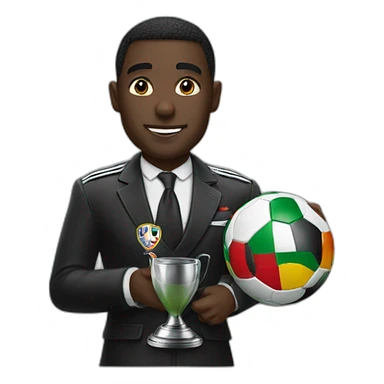 Monsieur noire avec coupe du monde sticker