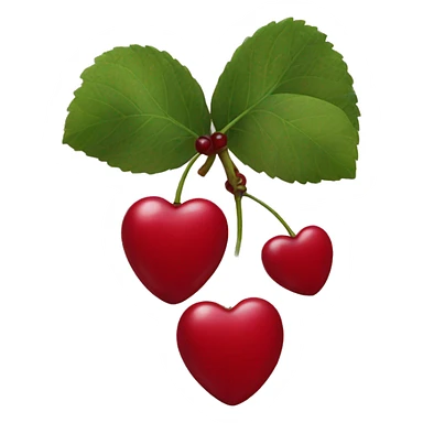 Heart shaped cherries  sticker