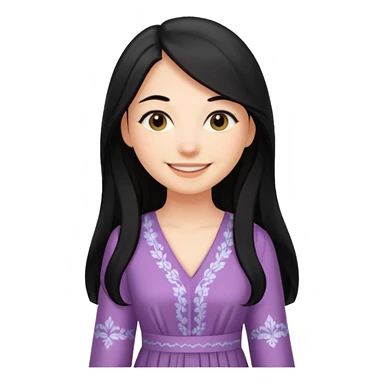 Long black hair girl wearing a maxidress being a girly girl professional  sticker