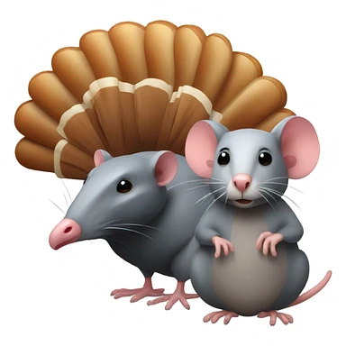 Rat and turkey  sticker