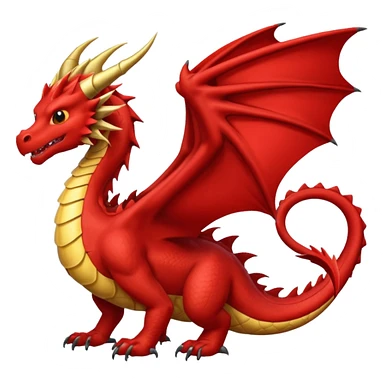 Dragón color rojo  sticker