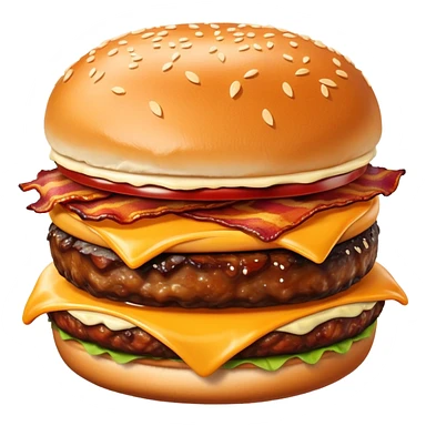 barbeque bacon burger sticker