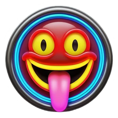 Neon sign saying GET THAT TOUNGE READY YA BASTARD sticker