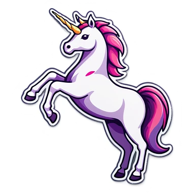 Unicorn raving sticker