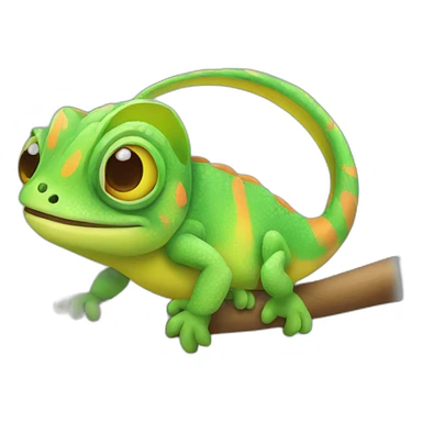 cute chameleon sticker