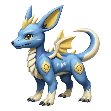 Manectric-Electrike-Lugia-Cubone-Umbreon-Marowak-Draco-Fakémon-hybrid-creature (full body), 4 legs sticker