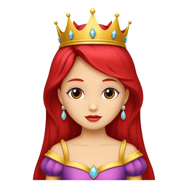 Creame una princesa con el pelo rojo sticker