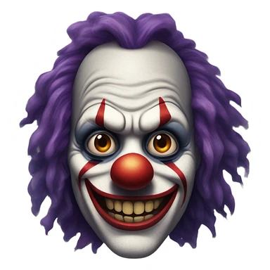 Scary clown sticker