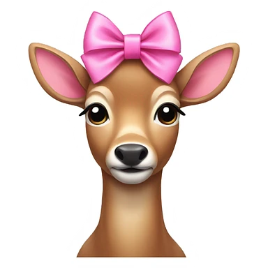deer wearing a pink bow  sticker