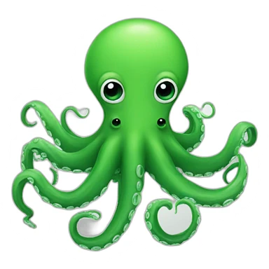 green octopus sticker